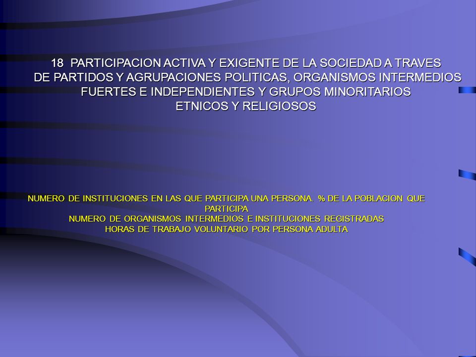 18 PARTICIPACION ACTIVA Y EXIGENTE DE LA SOCIEDAD A TRAVES