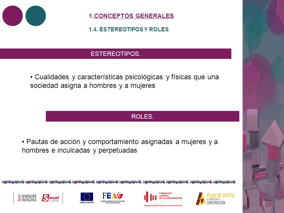 CONCEPTOS GENERALES 1.4. ESTEREOTIPOS Y ROLES. ESTEREOTIPOS.