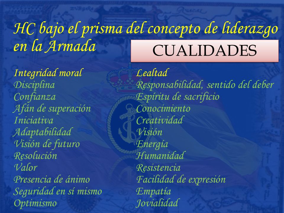 HC bajo el prisma del concepto de liderazgo en la Armada