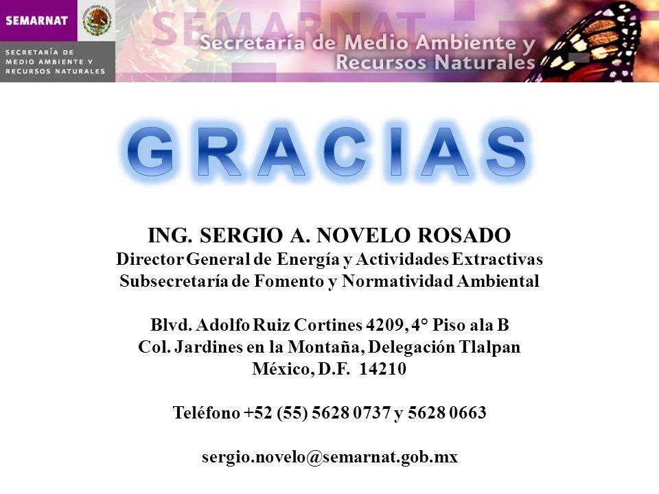 G R A C I A S ING. SERGIO A. NOVELO ROSADO