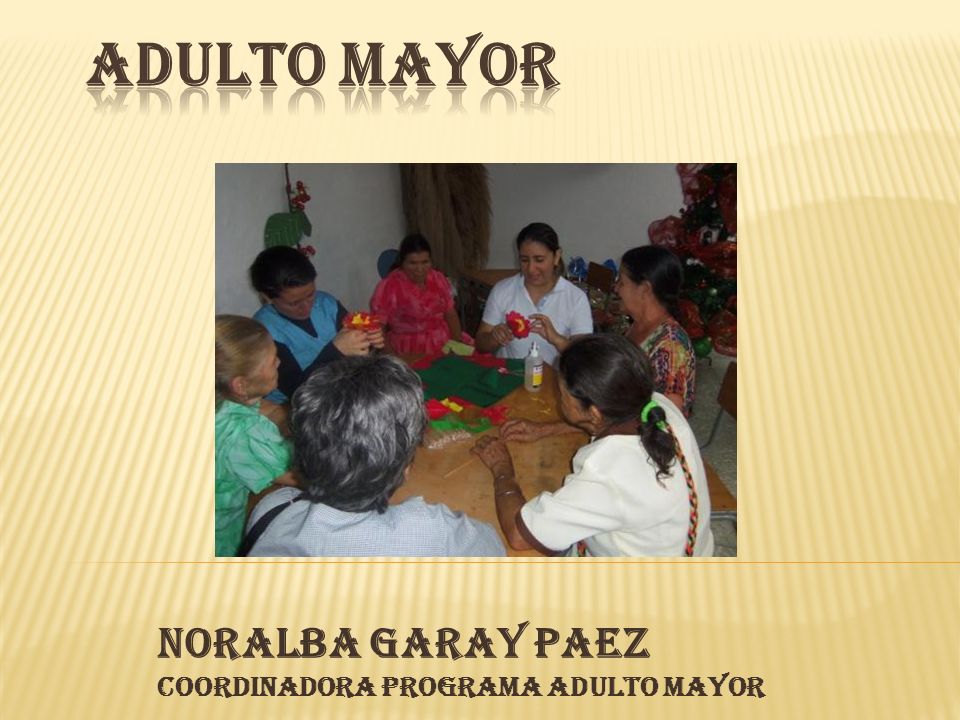 NORALBA GARAY PAEZ Coordinadora Programa Adulto Mayor