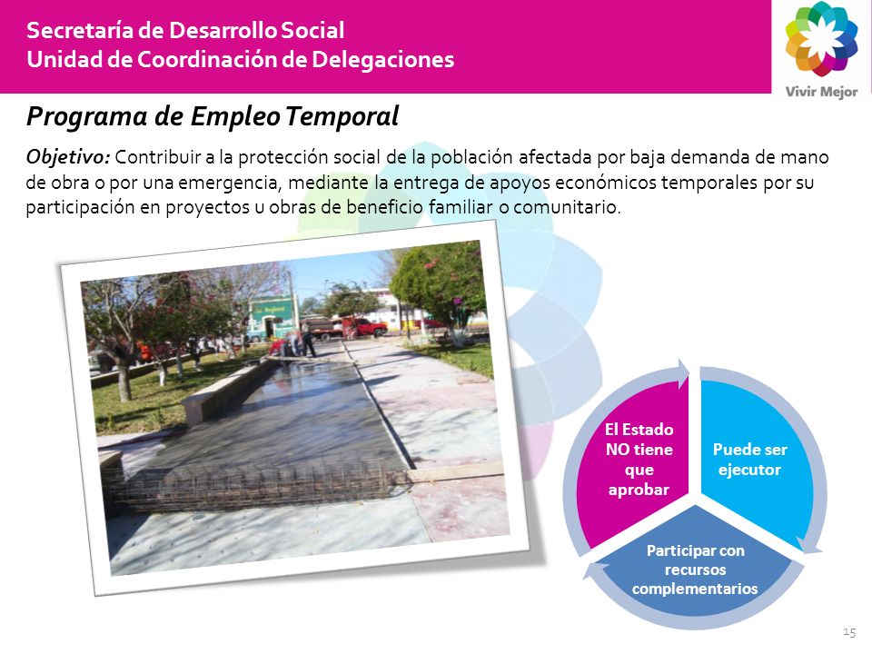 Participar con recursos complementarios El Estado NO tiene que aprobar