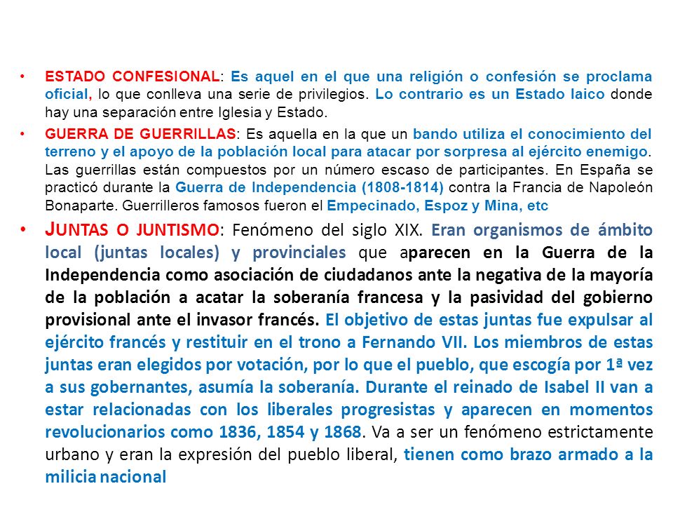 ESTADO CONFESIONAL: Es aquel en el que una religión o confesión se proclama oficial, lo que conlleva una serie de privilegios. Lo contrario es un Estado laico donde hay una separación entre Iglesia y Estado.