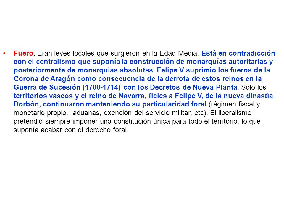 Fuero: Eran leyes locales que surgieron en la Edad Media