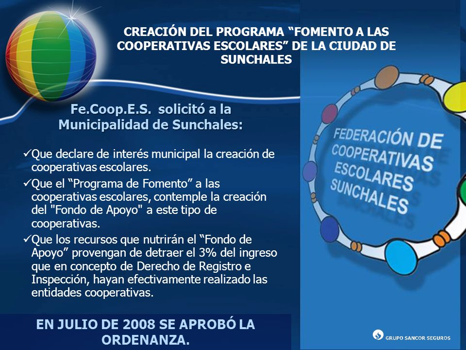 Municipalidad de Sunchales: EN JULIO DE 2008 SE APROBÓ LA ORDENANZA.
