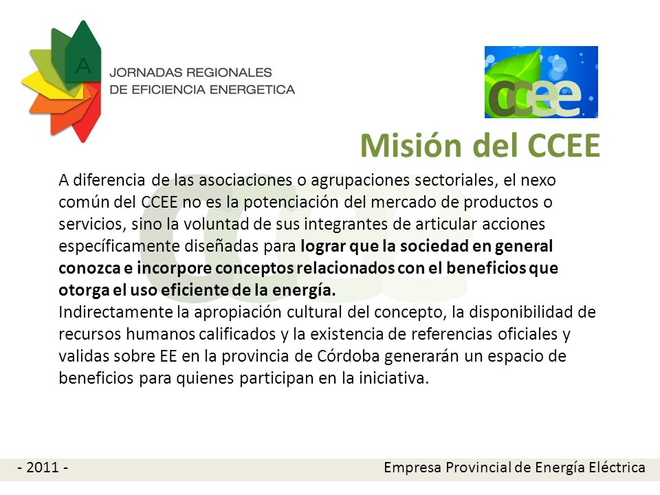 e c. Misión del CCEE.