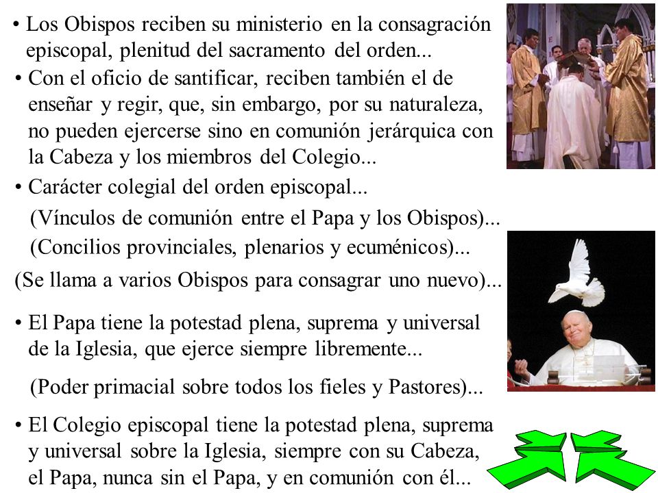 Los Obispos reciben su ministerio en la consagración episcopal, plenitud del sacramento del orden...