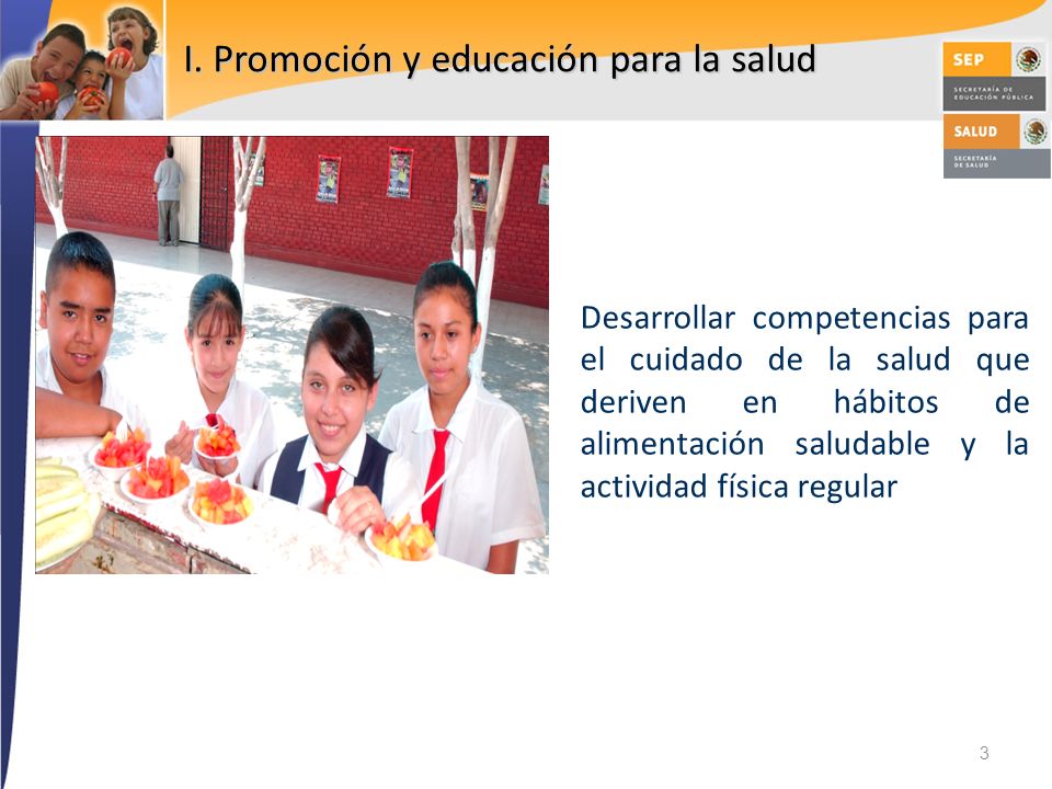 I. Promoción y educación para la salud