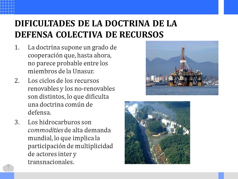 DIFICULTADES DE LA DOCTRINA DE LA DEFENSA COLECTIVA DE RECURSOS