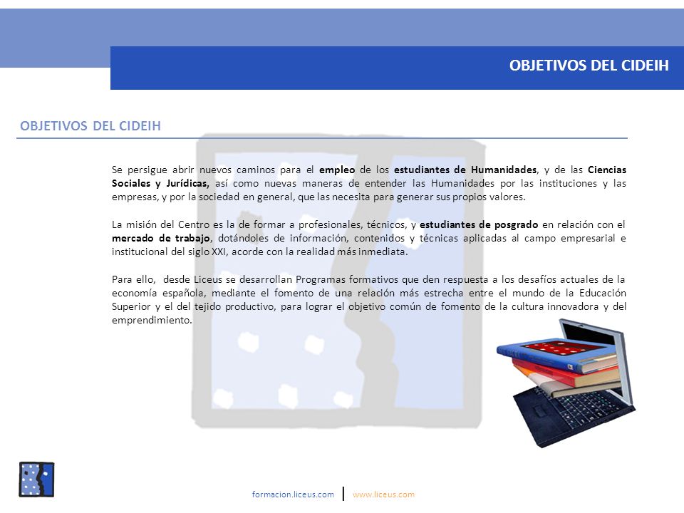 OBJETIVOS DEL CIDEIH OBJETIVOS DEL CIDEIH