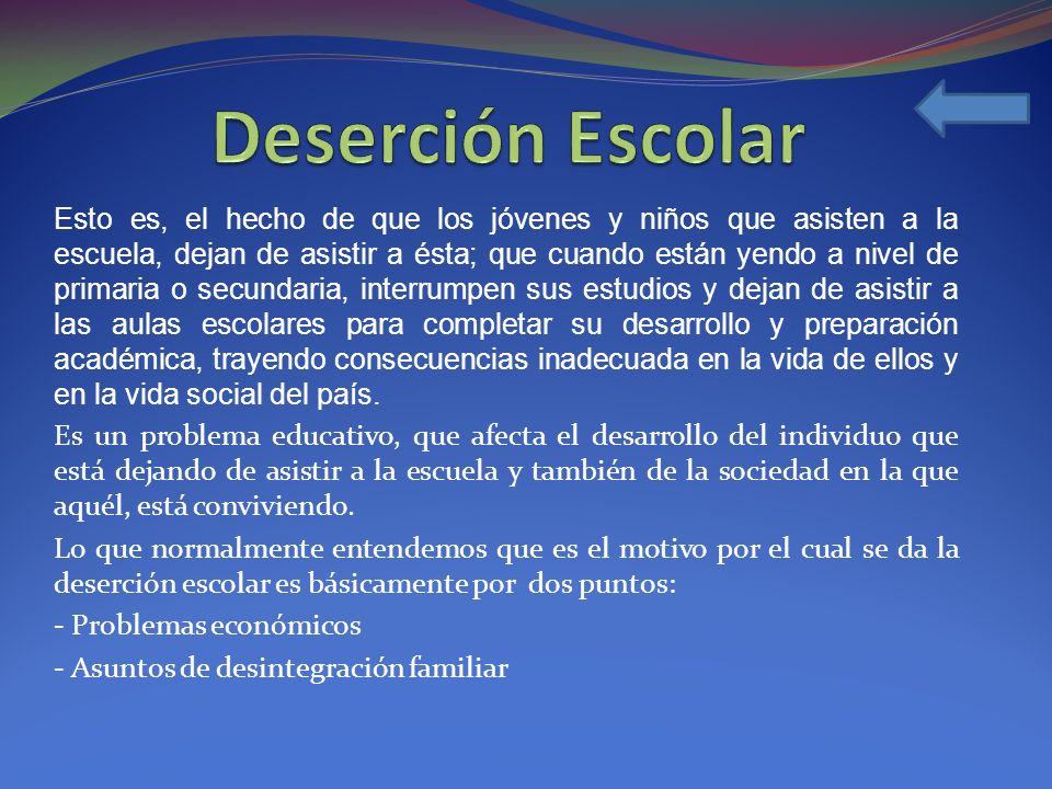 Deserción Escolar