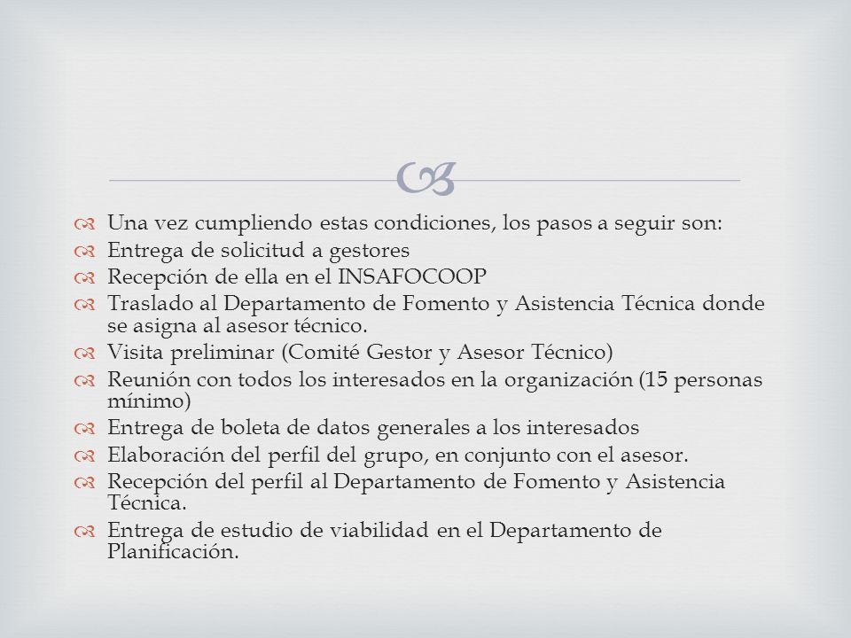 Una vez cumpliendo estas condiciones, los pasos a seguir son: