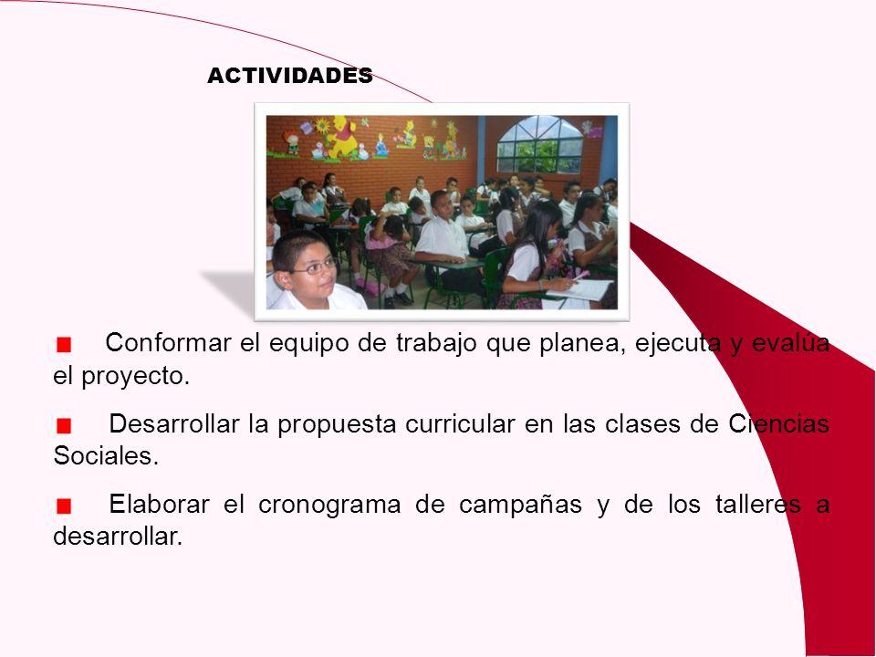 Elaborar el cronograma de campañas y de los talleres a desarrollar.
