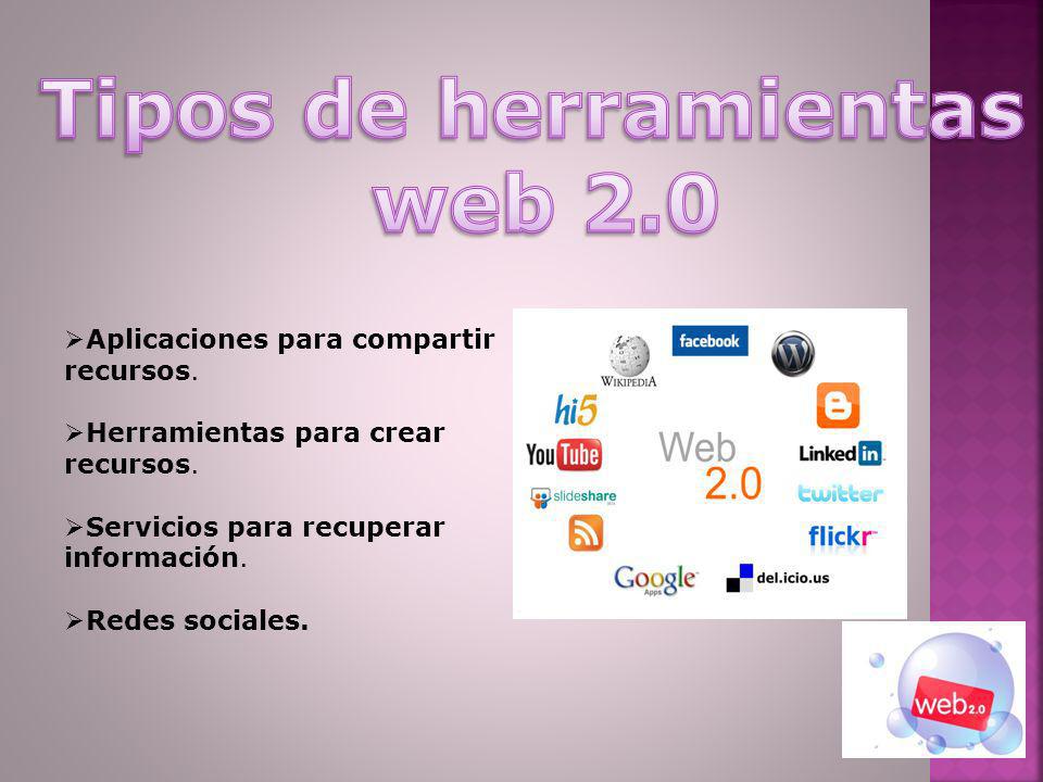 Tipos de herramientas web 2.0