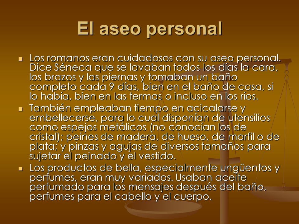 El aseo personal