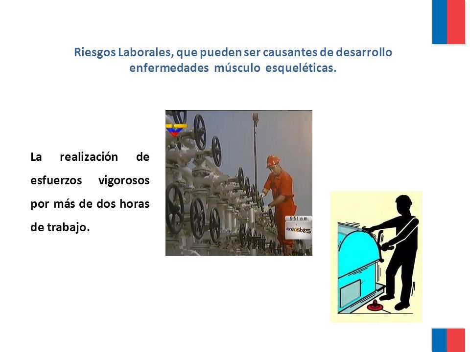 Riesgos Laborales, que pueden ser causantes de desarrollo enfermedades músculo esqueléticas.