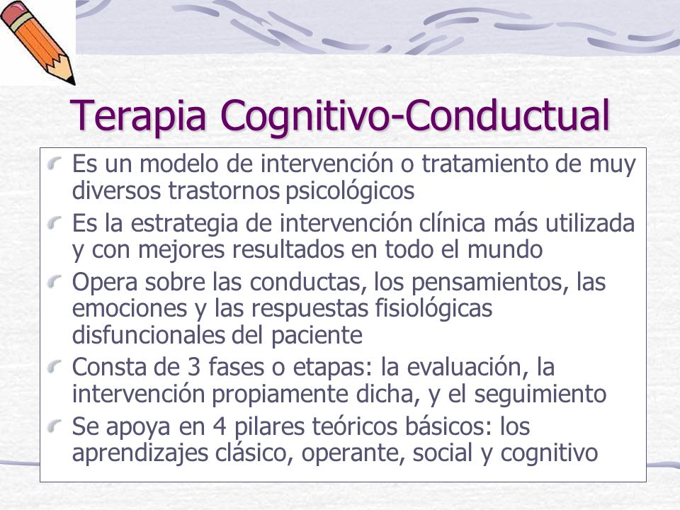Qué es la Terapia Cognitivo-Conductual? - ppt descargar