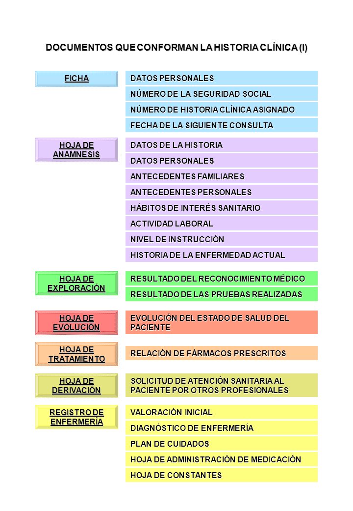 DOCUMENTOS QUE CONFORMAN LA HISTORIA CLÍNICA (I)