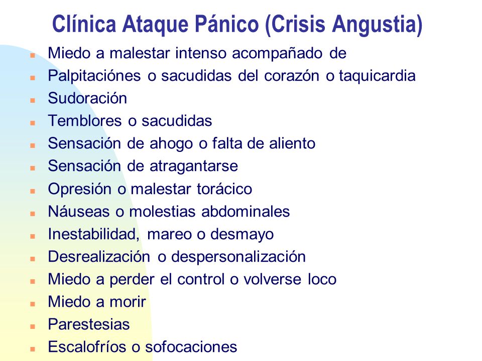 Clínica Ataque Pánico (Crisis Angustia)