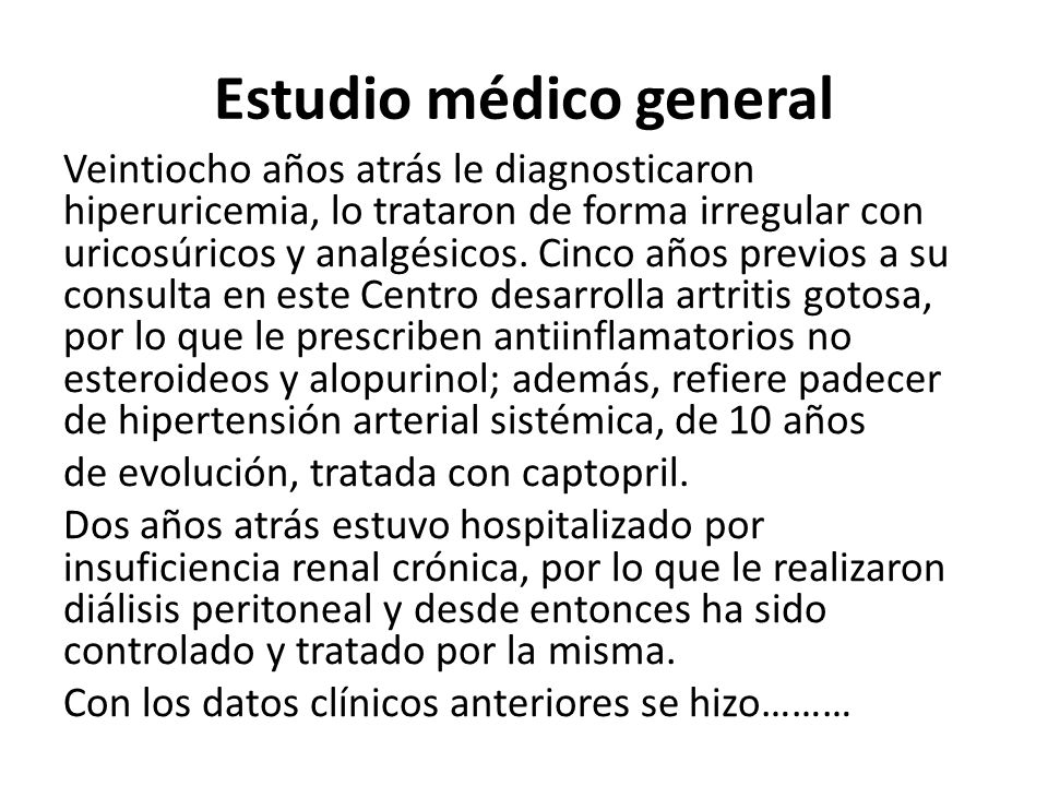 Estudio médico general