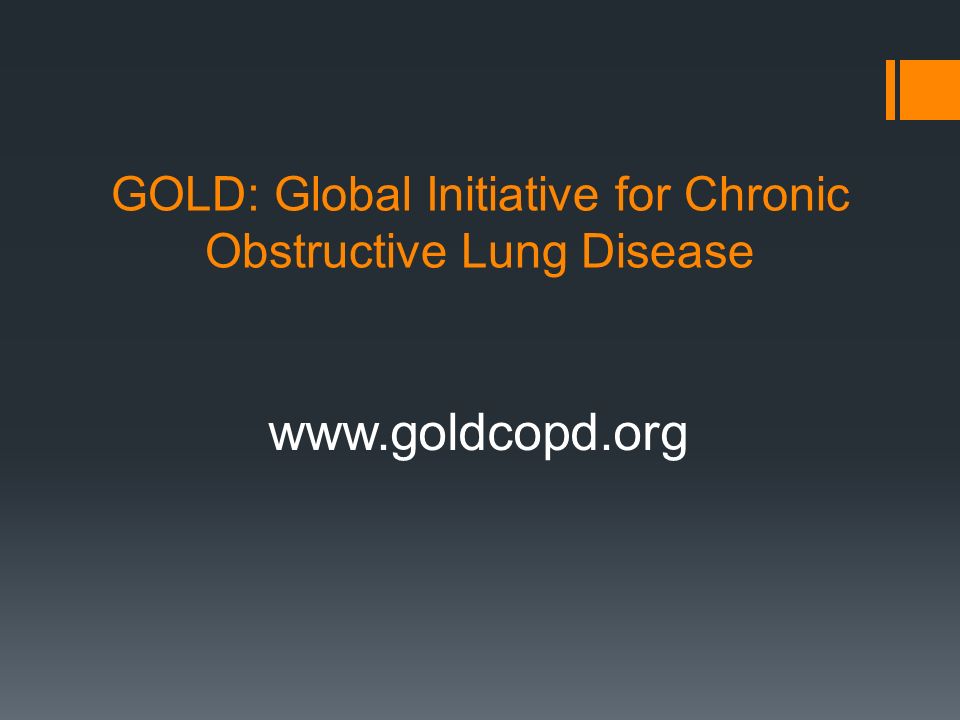 GOLD: Global Initiative for Chronic Obstructive Lung Disease