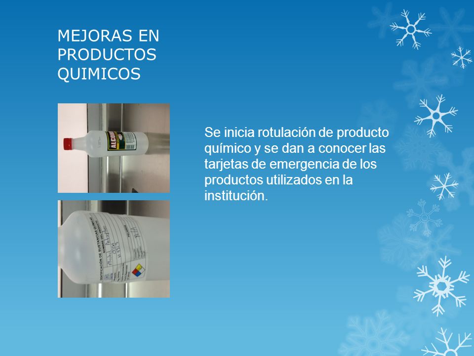 MEJORAS EN PRODUCTOS QUIMICOS