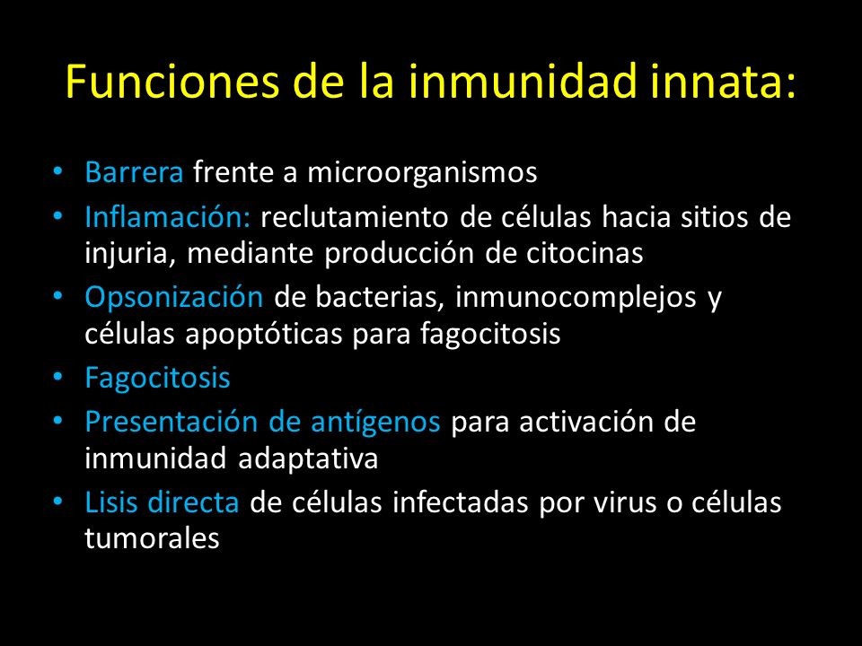 Funciones de la inmunidad innata: