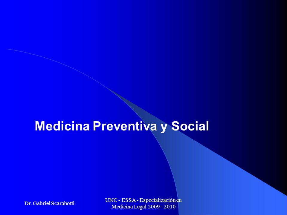 Medicina Preventiva y Social