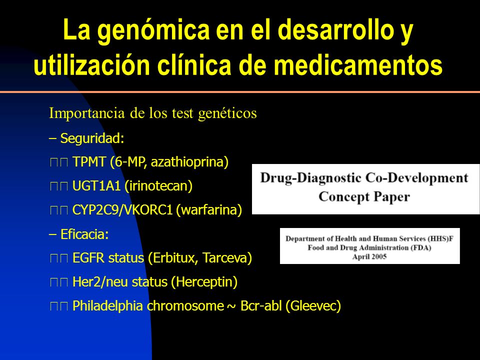 La genómica en el desarrollo y utilización clínica de medicamentos