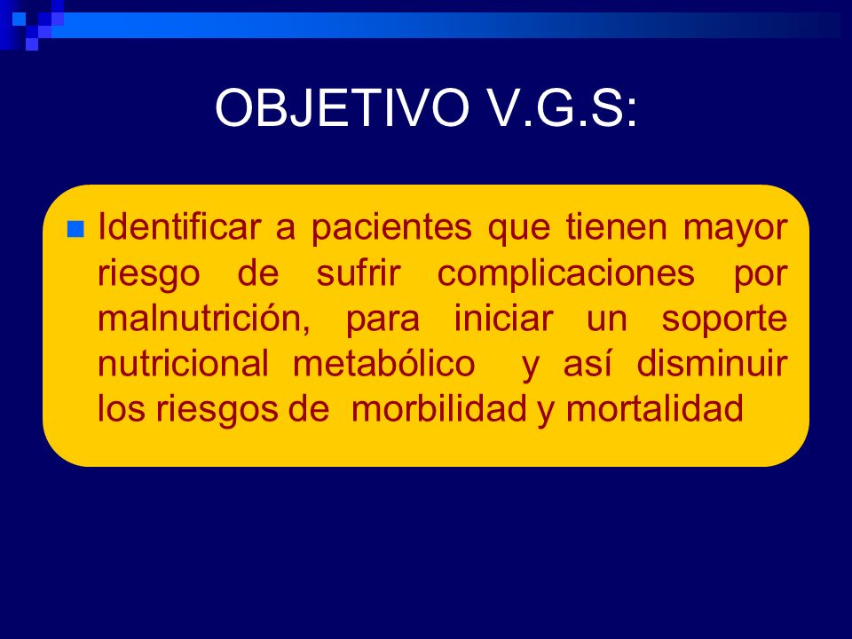 OBJETIVO V.G.S: