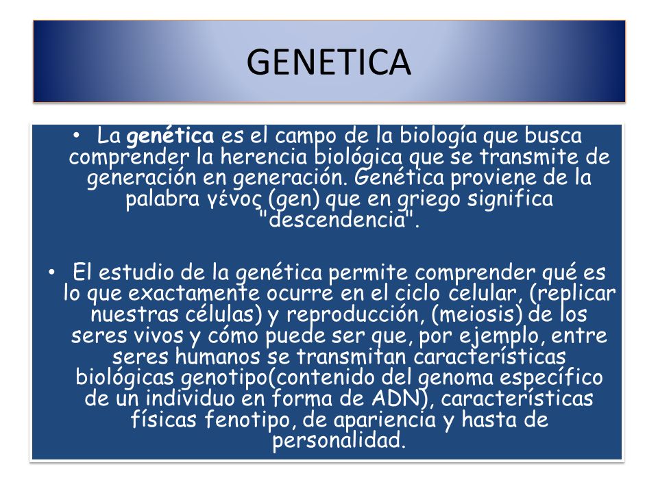 GENETICA