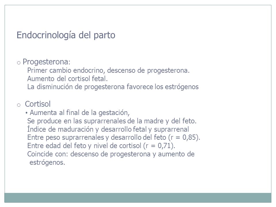 Endocrinología del parto