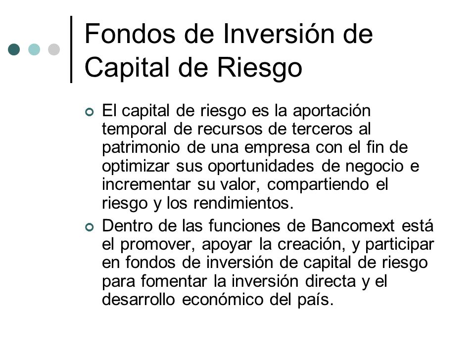 Fondos de Inversión de Capital de Riesgo