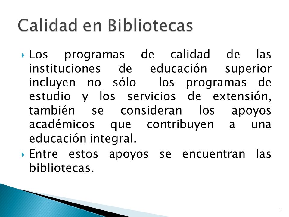 Calidad en Bibliotecas