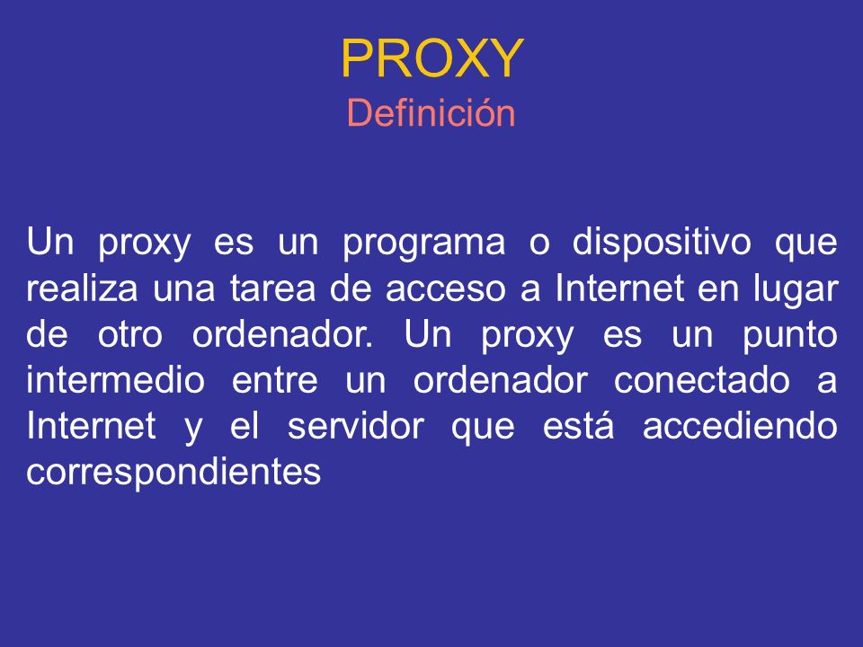 PROXY Definición