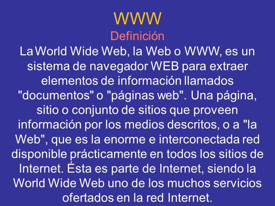WWW Definición