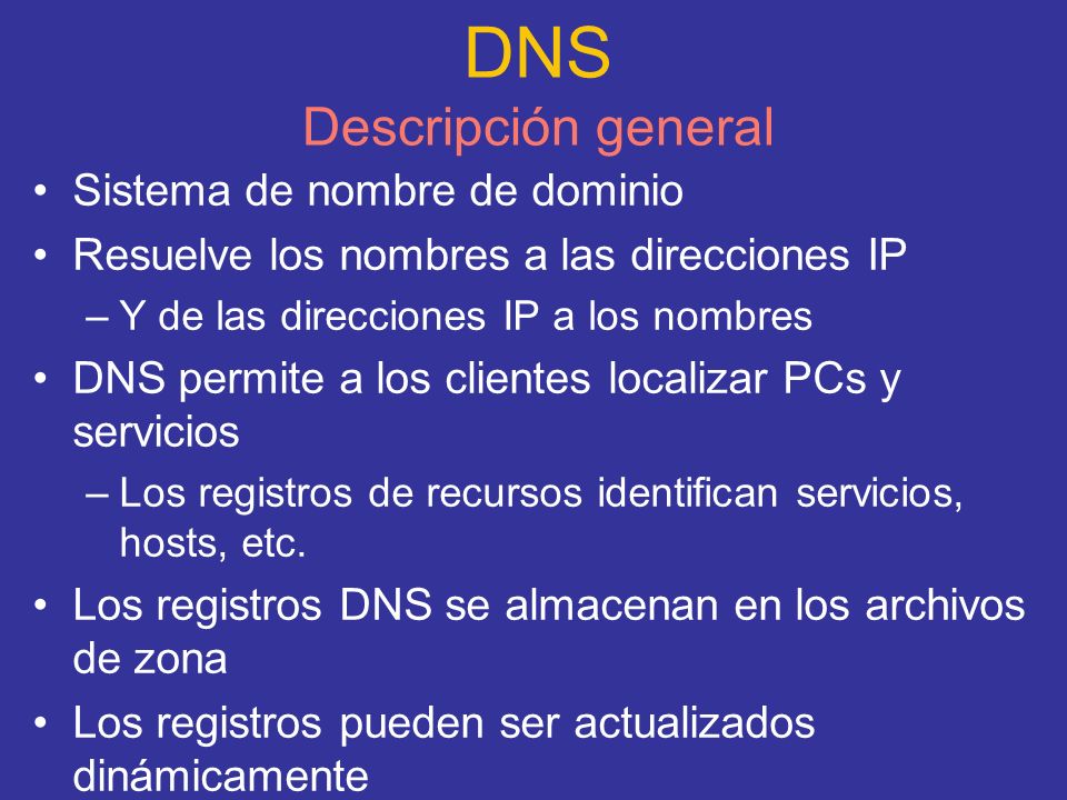 DNS Descripción general