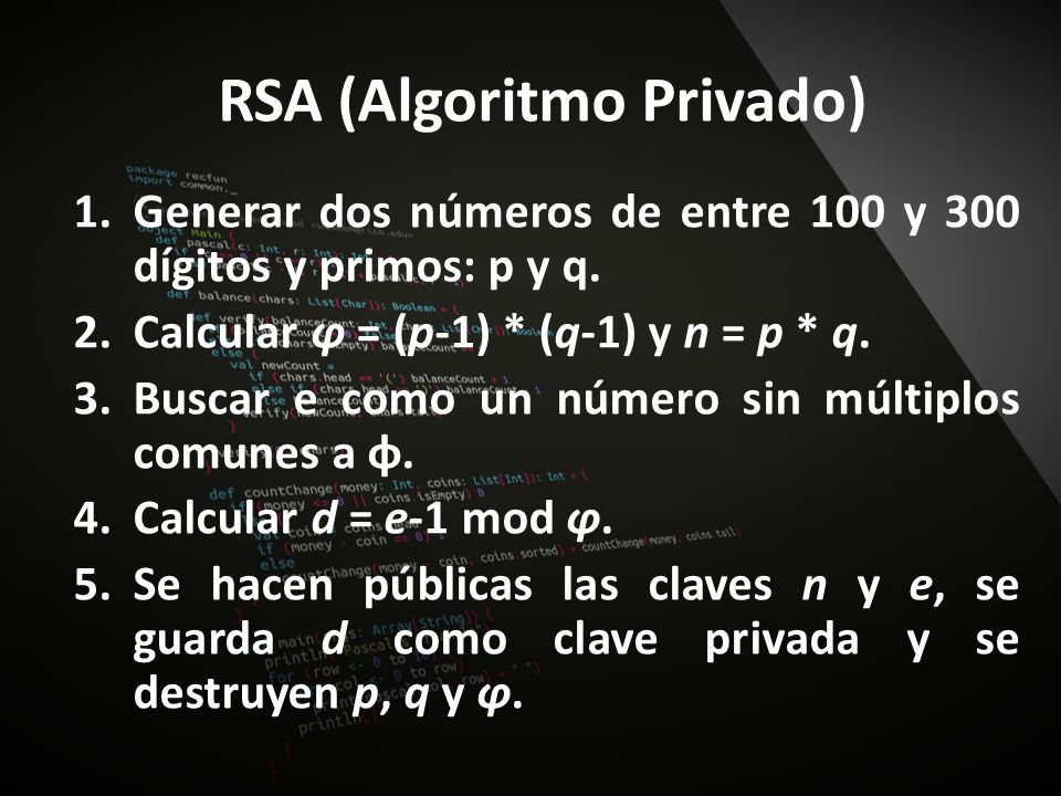 RSA (Algoritmo Privado)