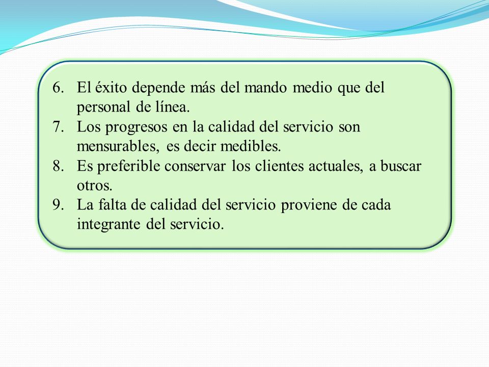El éxito depende más del mando medio que del personal de línea.