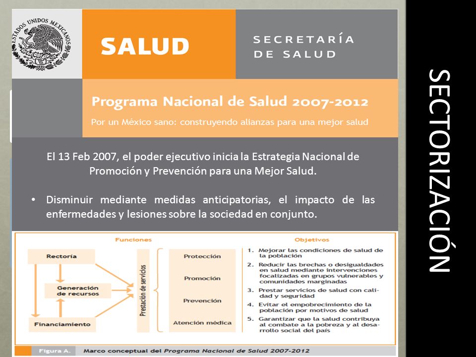 Agrupamiento de todo servicio público de salud bajo la coordinación de la secretaria de salud