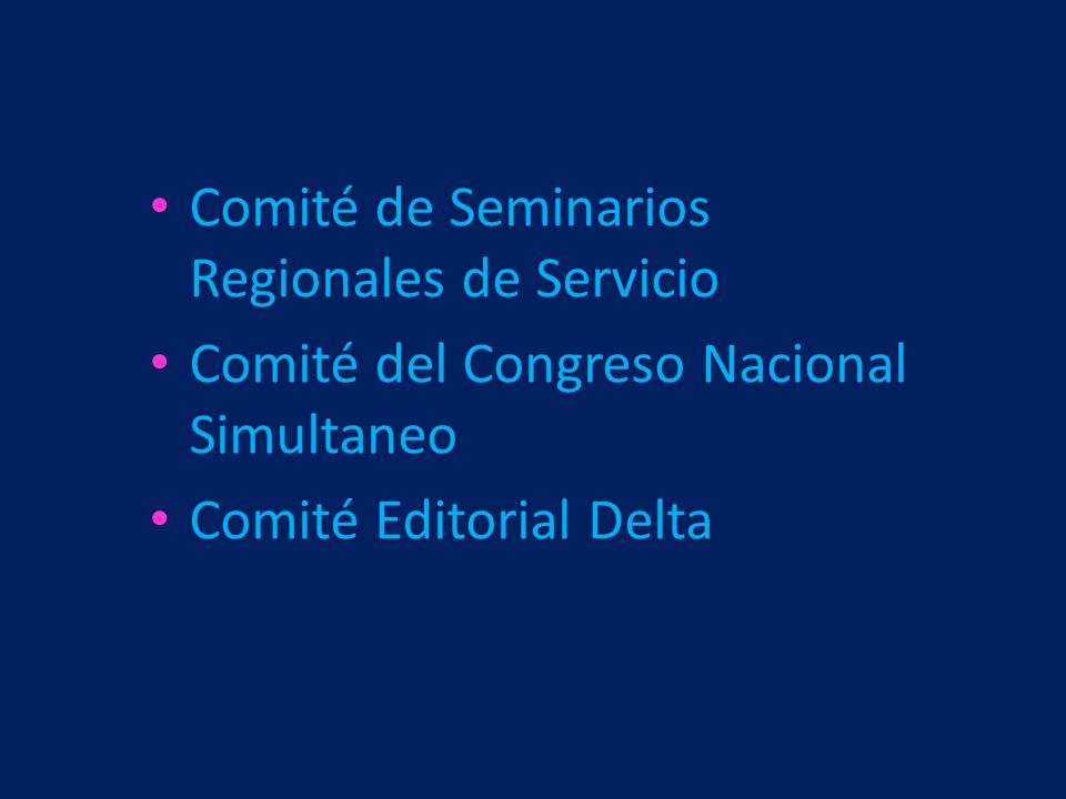 Comité de Seminarios Regionales de Servicio
