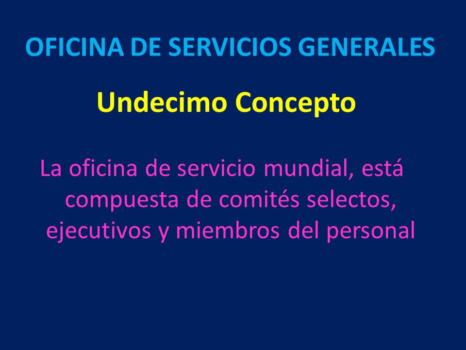 OFICINA DE SERVICIOS GENERALES