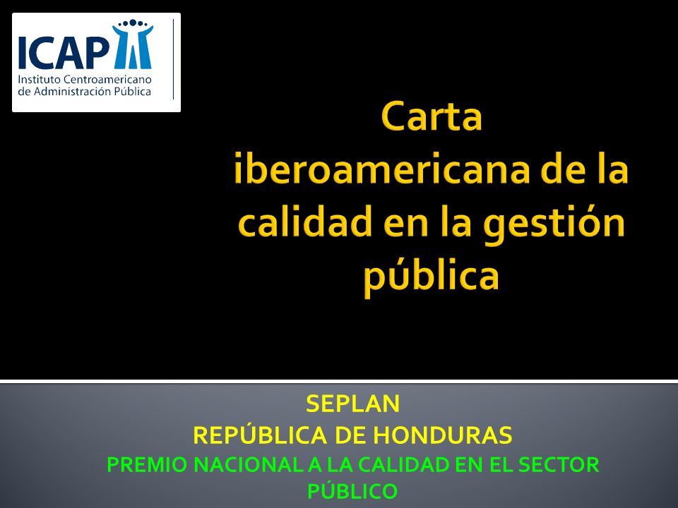 Carta iberoamericana de la calidad en la gestión pública
