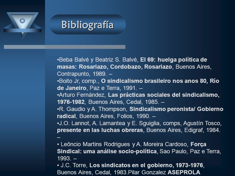 Bibliografía Beba Balvé y Beatriz S. Balvé, El 69: huelga política de masas: Rosariazo, Cordobazo, Rosariazo, Buenos Aires, Contrapunto, –