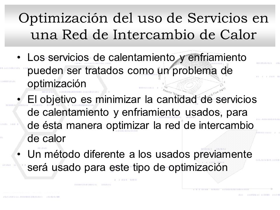 Optimización del uso de Servicios en una Red de Intercambio de Calor