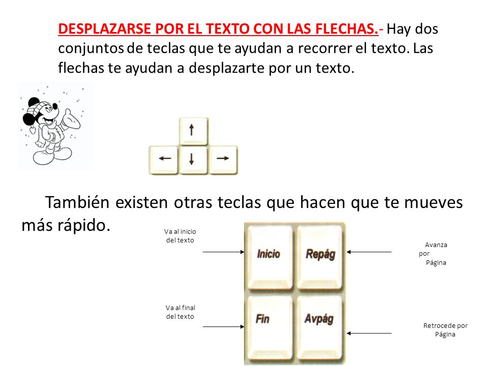 También existen otras teclas que hacen que te mueves más rápido.