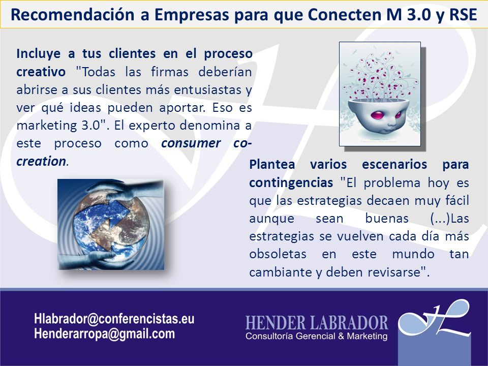 Recomendación a Empresas para que Conecten M 3.0 y RSE