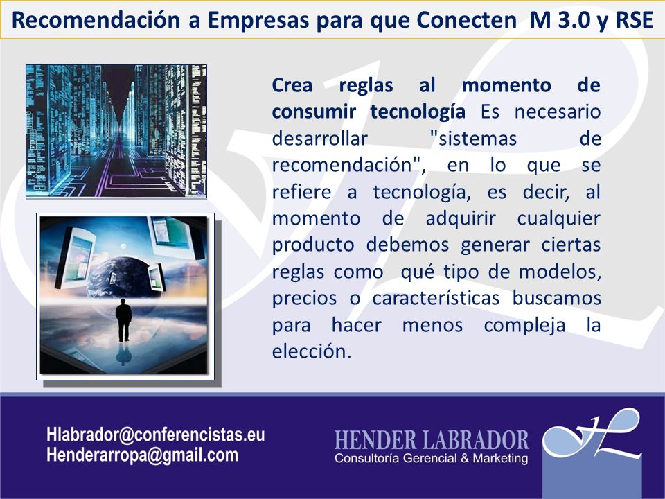 Recomendación a Empresas para que Conecten M 3.0 y RSE
