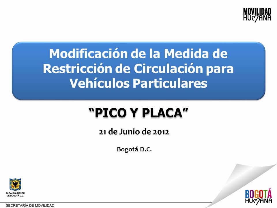 Modificación de la Medida de Restricción de Circulación para Vehículos Particulares