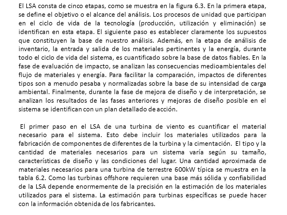 El LSA consta de cinco etapas, como se muestra en la figura 6. 3